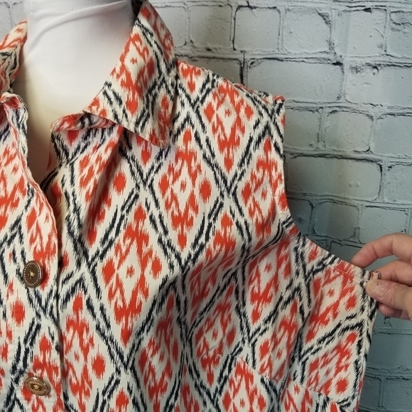 Lands End ikat sleeveless shirt dress - Picture 4 of 9